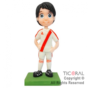 ADORNO JUGADOR FUTBOL RIVER A. PORCELANA FRIA x 1